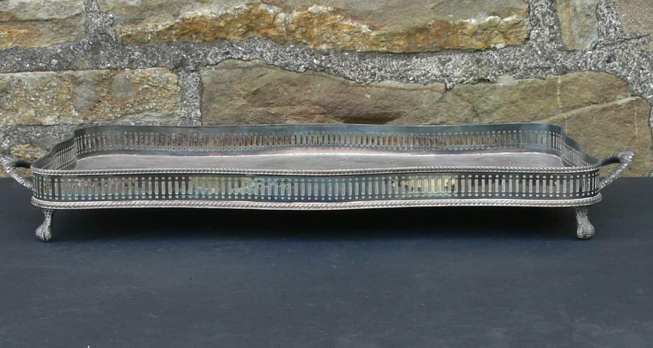 Sheffield Reproduction SILVER Plated On Copper Rococo Tray